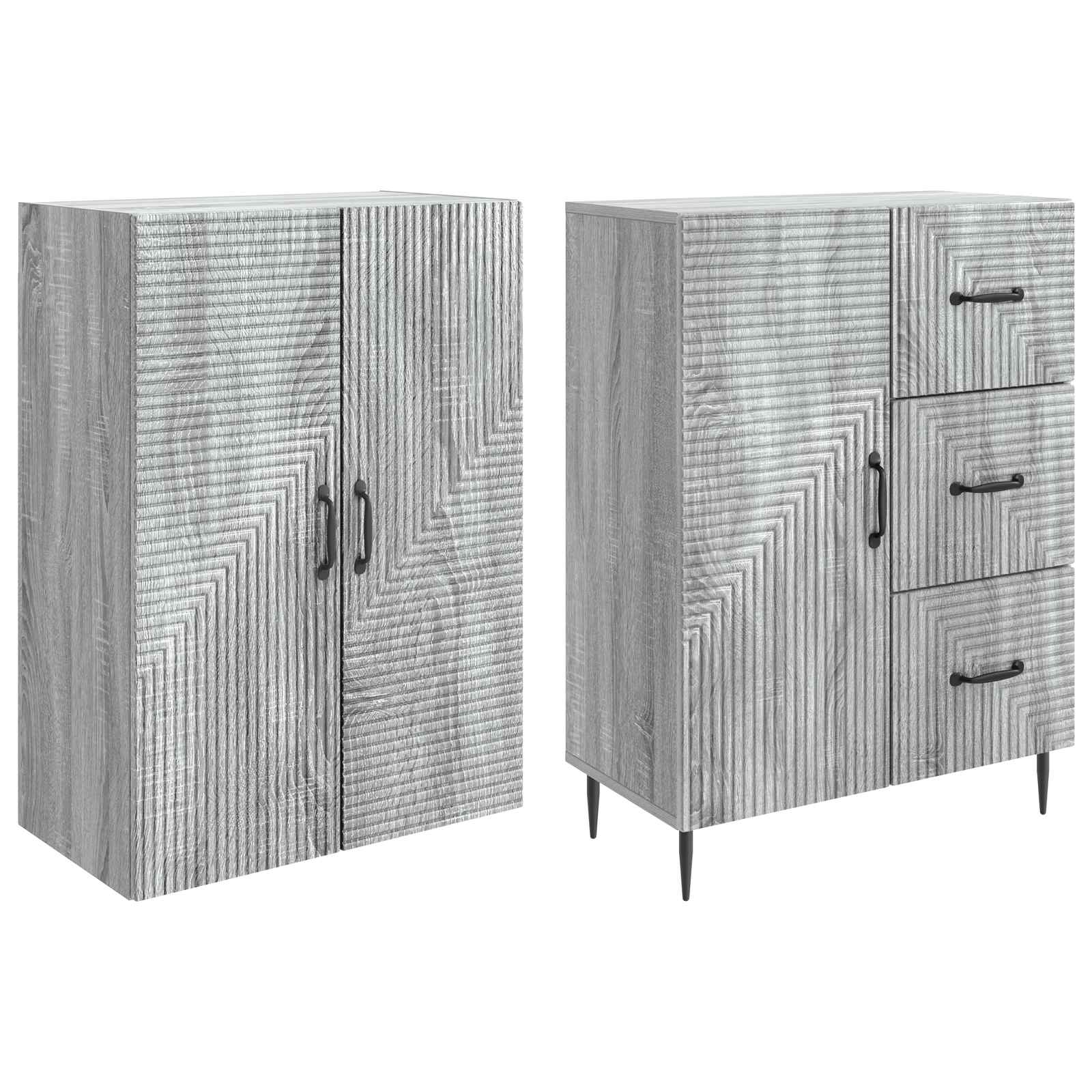 Комплект шкафове 2 pcs Сив Сонома 66 x 34,5 x 89,5 см – изображение 3