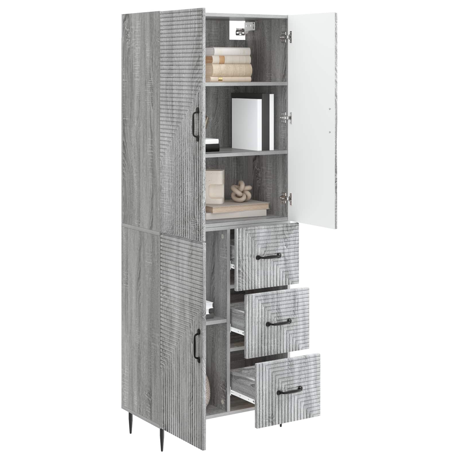 Комплект шкафове 2 pcs Сив Сонома 66 x 34,5 x 89,5 см – изображение 2