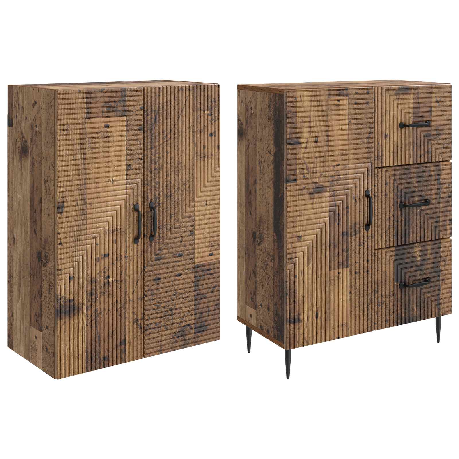 Комплект шкафове 2 pcs Старо дърво 66 x 34,5 x 89,5 см – изображение 3