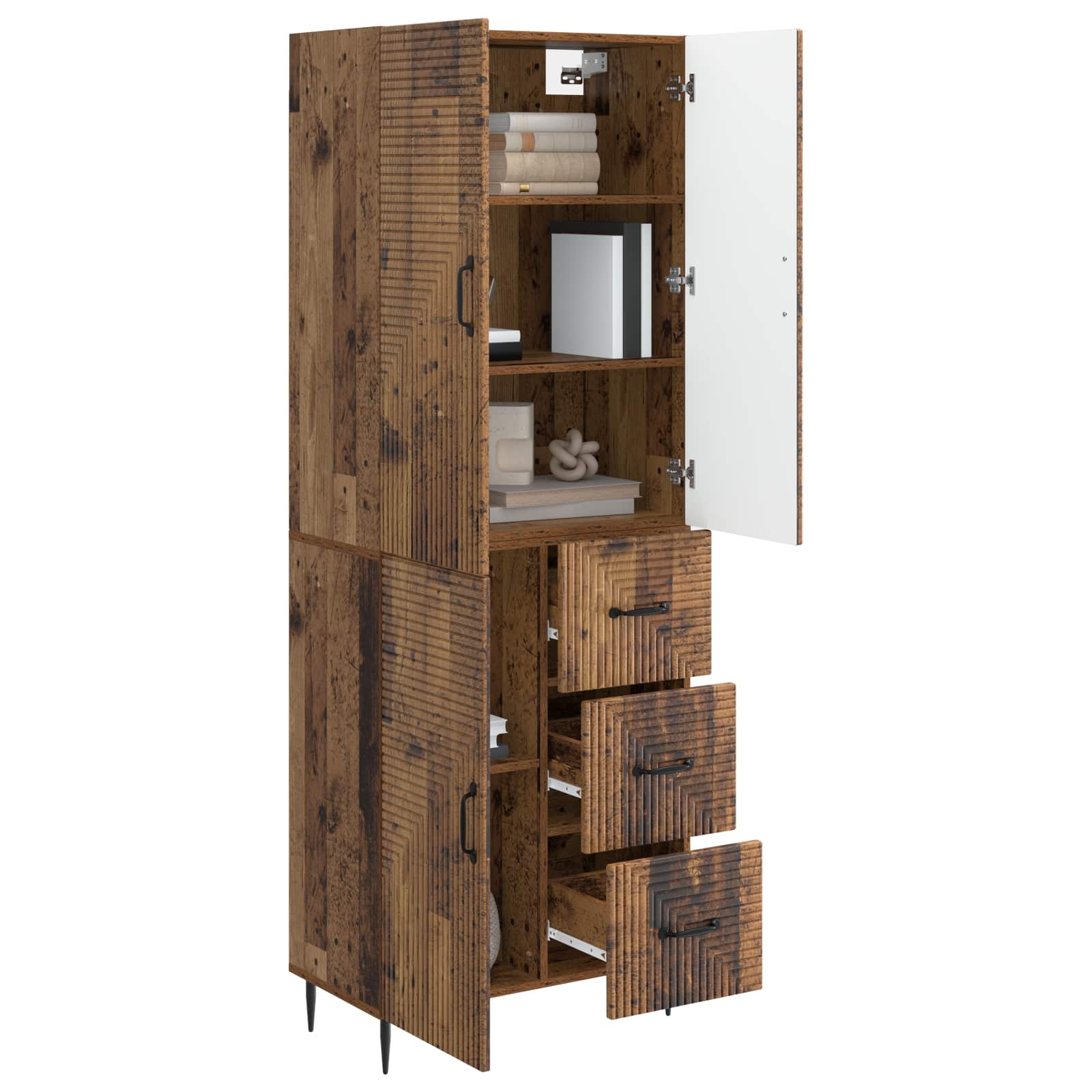 Комплект шкафове 2 pcs Старо дърво 66 x 34,5 x 89,5 см – изображение 2