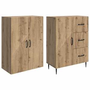 Sada skříněk 2 pcs Dub artisan 66 x 34,5 x 89,5 cm - obrázek 3