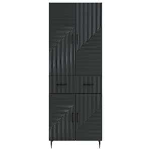 Sada skříněk 2 pcs Černá 66 x 34,5 x 89,5 cm Kompozitní dřevo - obrázek 4