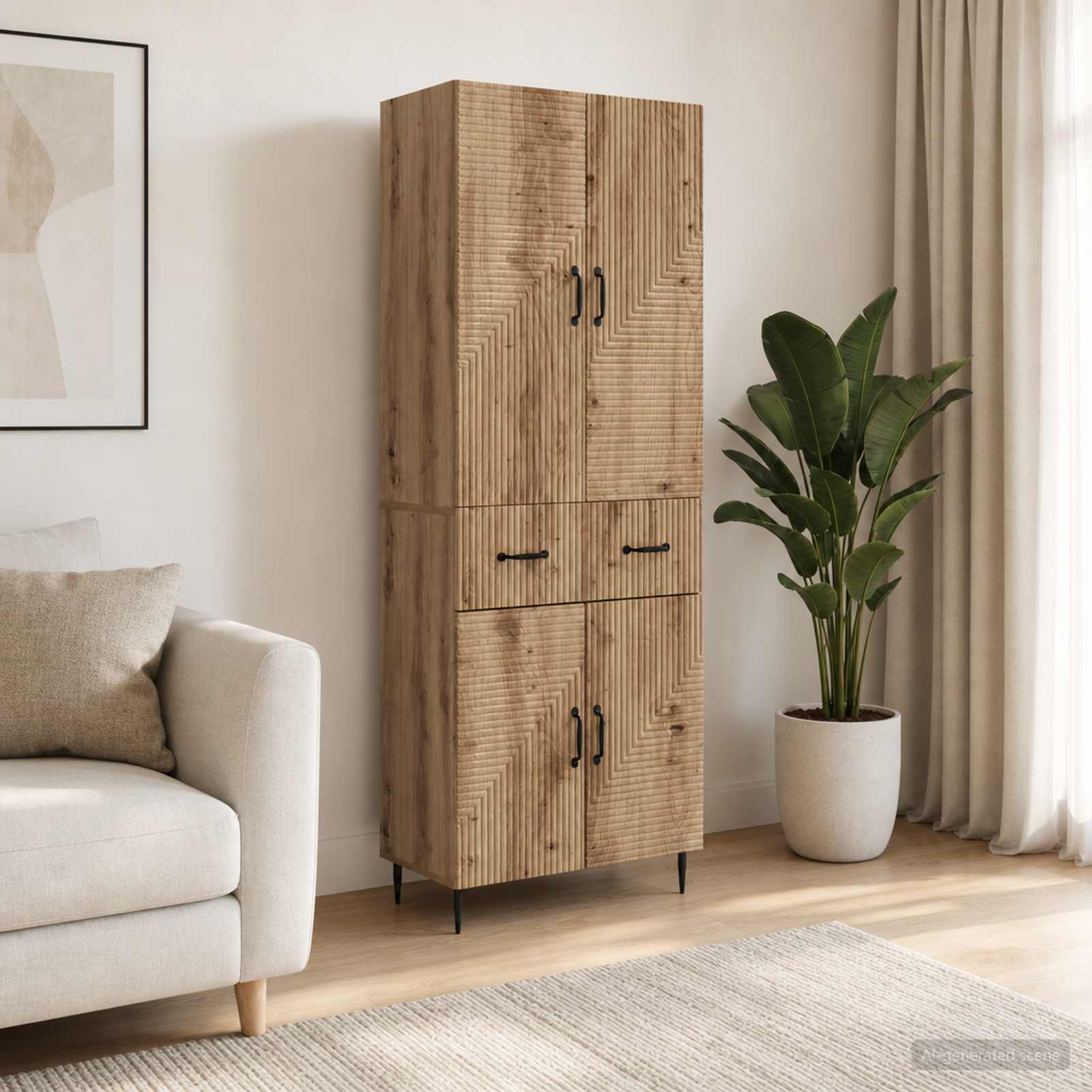 Kapi Komplekt 2 pcs Artisan tamm 66 x 34,5 x 89,5 cm Tehispuit