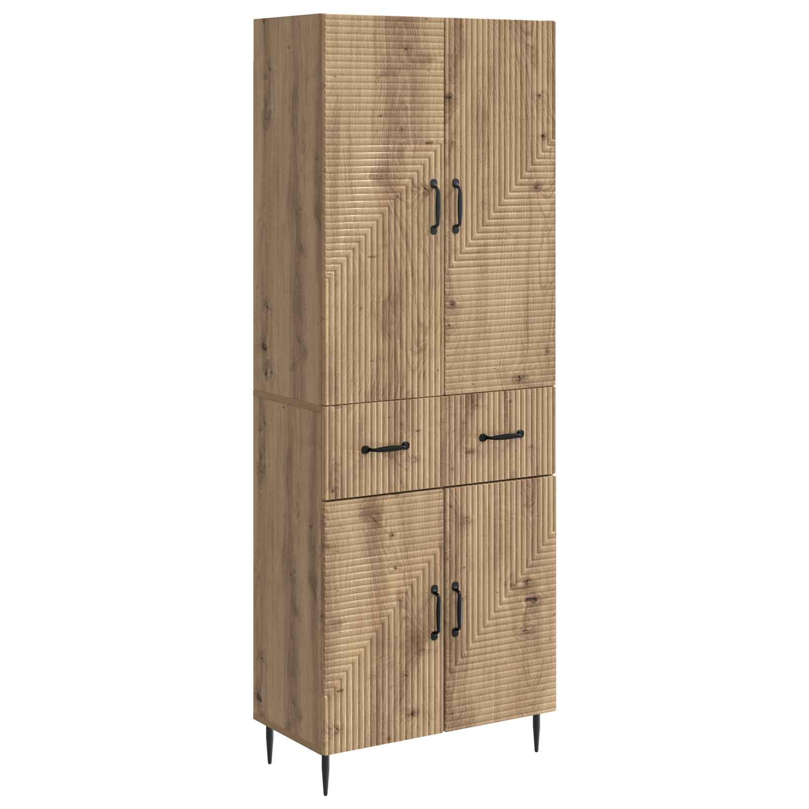 vidaXL Schrankset 2 pcs Artisan-Eiche 66 x 34,5 x 89,5 cm