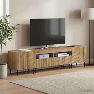 3-delni LED TV omarica Artisan hrast Inženirski les