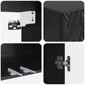 Sada skříněk 2 pcs Černá Kompozitní dřevo - obrázek 7