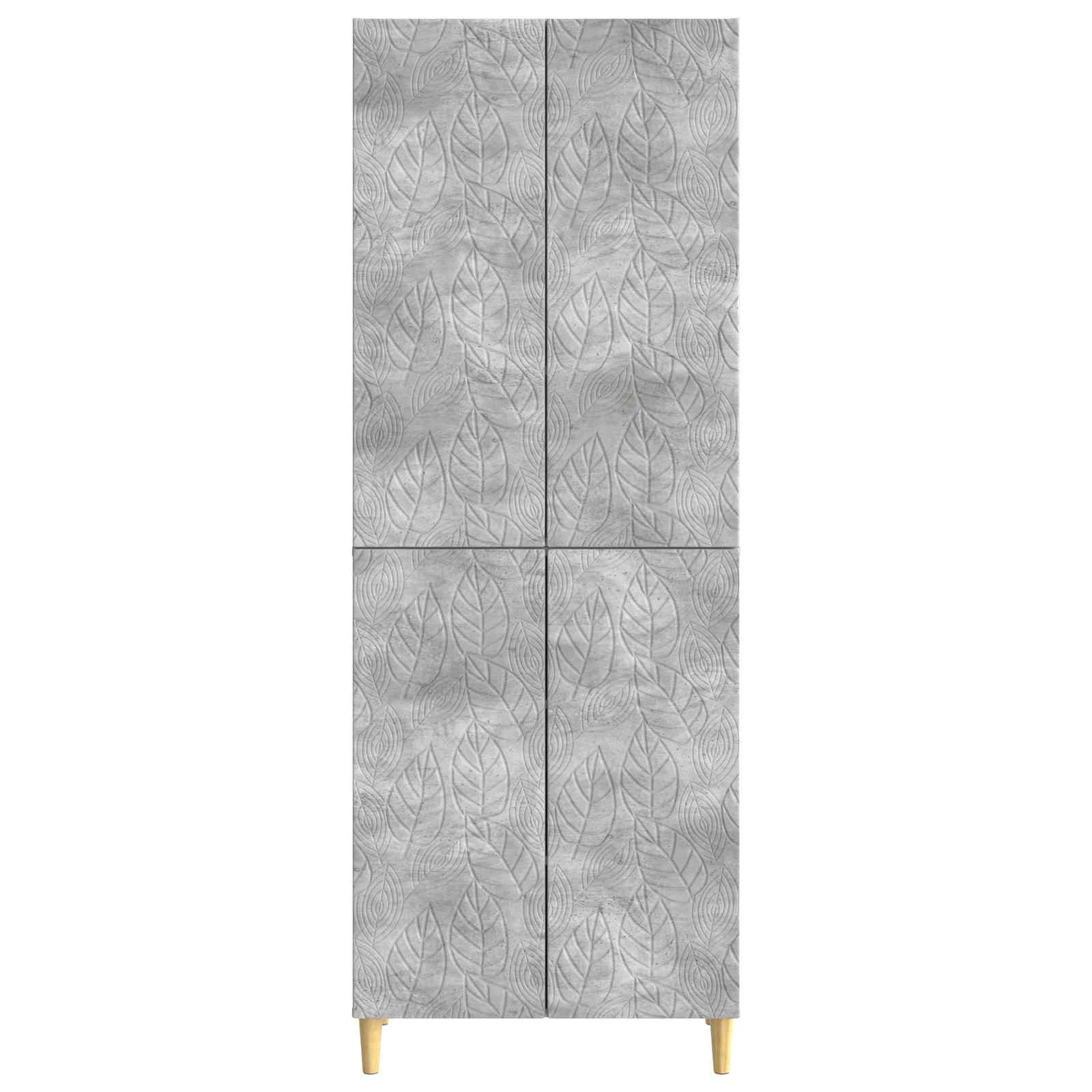 Set omar 2 pcs Betonsko siva Inženirski les - slika 4