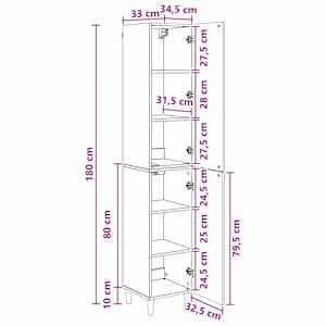 Sada skříněk 2 pcs Dub sonoma Kompozitní dřevo - obrázek 8