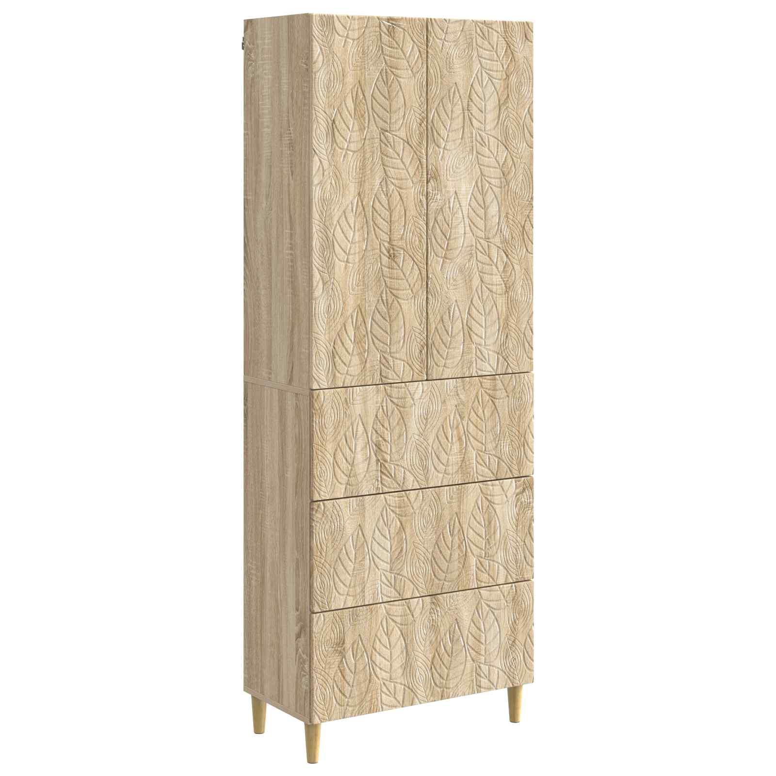 vidaXL Set omar 2 pcs Sonoma hrast 66 x 34,5 x 90 cm Inženirski les