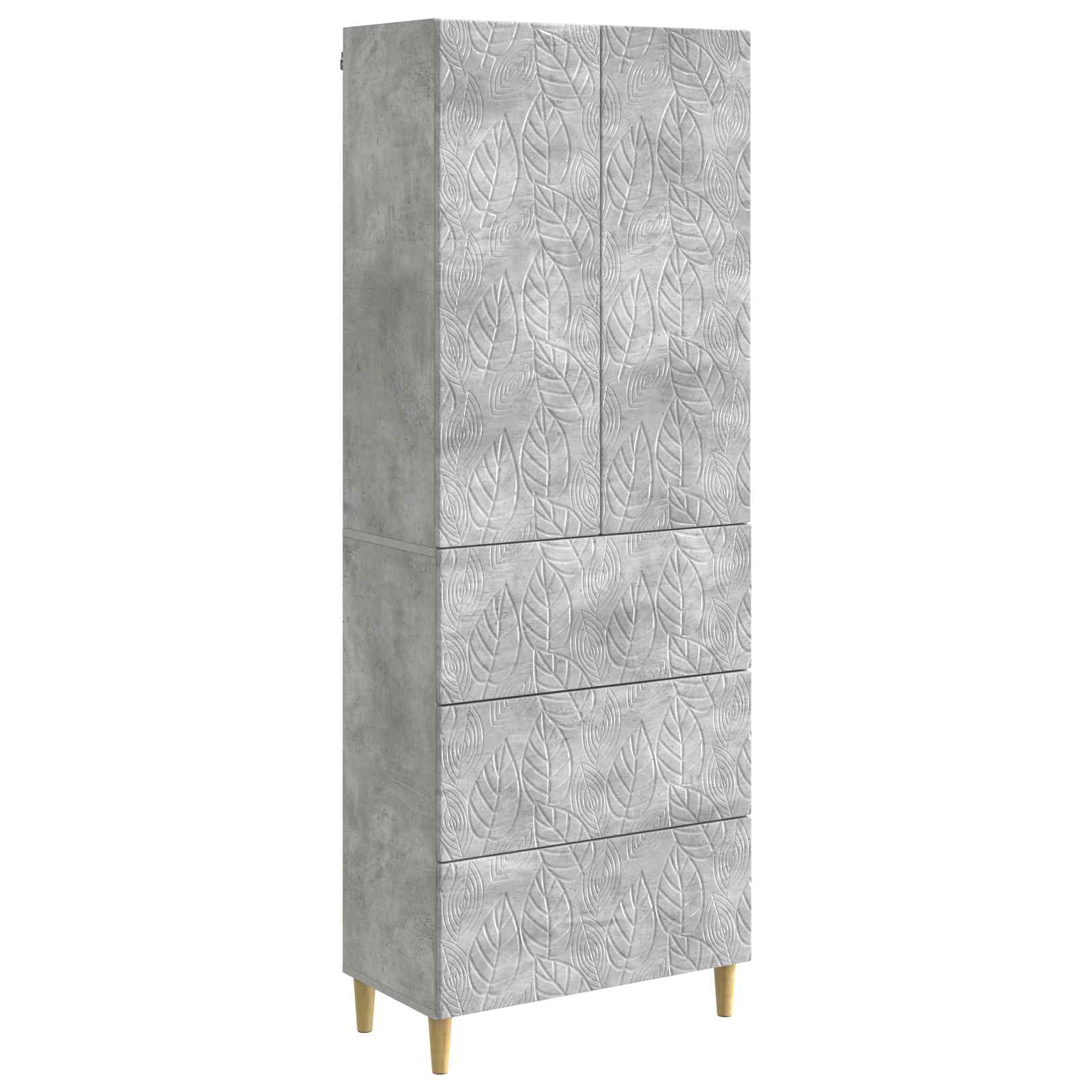 Σέτ Ντουλαπιών 2 pcs Γκρι Σκυροδέματος 66 x 34,5 x 90 εκ