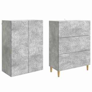 Sada skříněk 2 pcs Betonově šedá 66 x 34,5 x 90 cm - obrázek 3