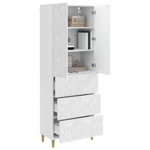 Sada skříněk 2 pcs Bílá s vysokým leskem 66 x 34,5 x 90 cm - obrázek 2