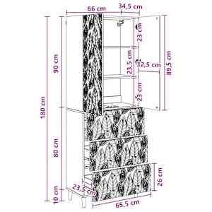 Sada skříněk 2 pcs Bílá s vysokým leskem 66 x 34,5 x 90 cm - obrázek 8