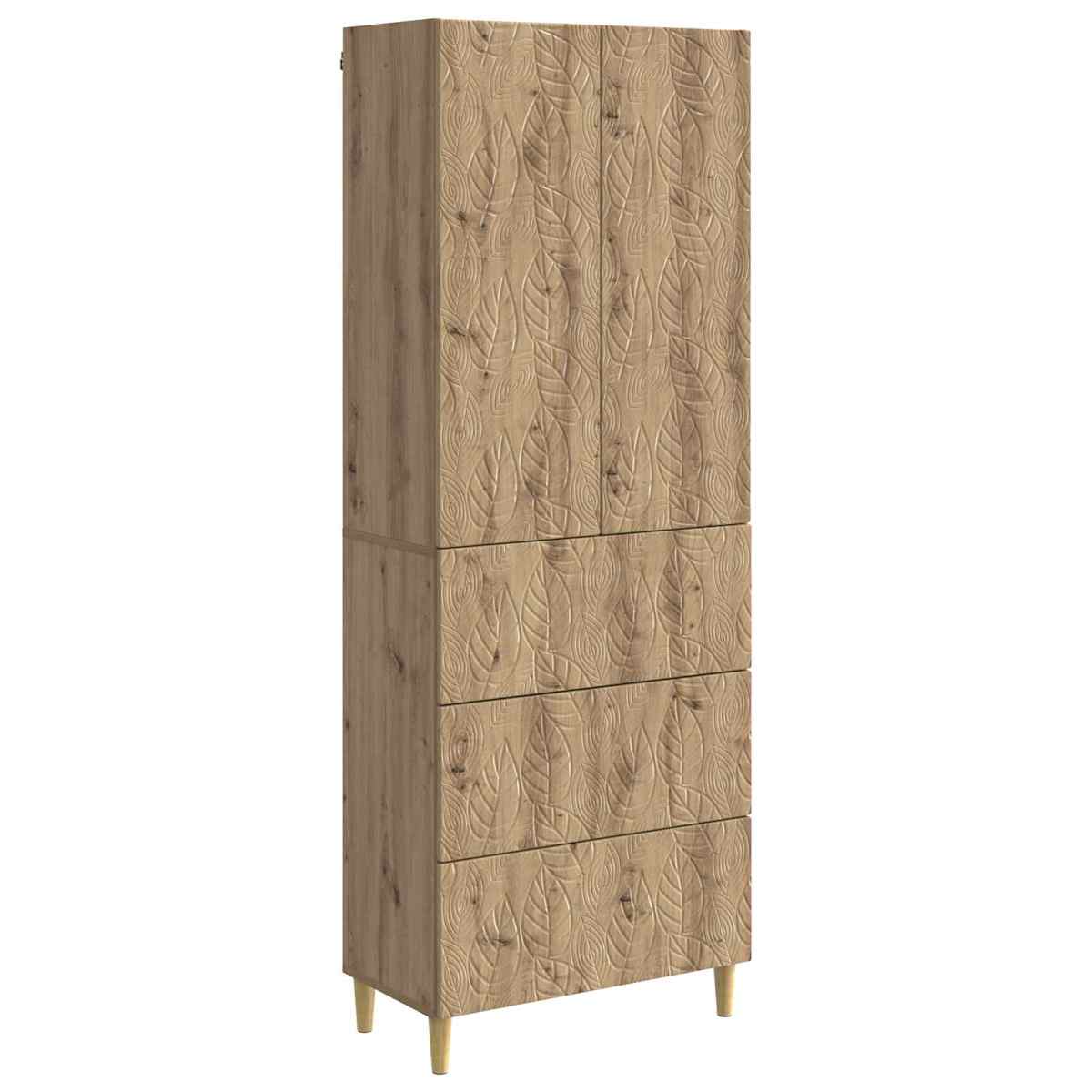 Skab Sæt 2 stk. 66 x 34,5 x 90 cm Konstrueret træ - Billede 2