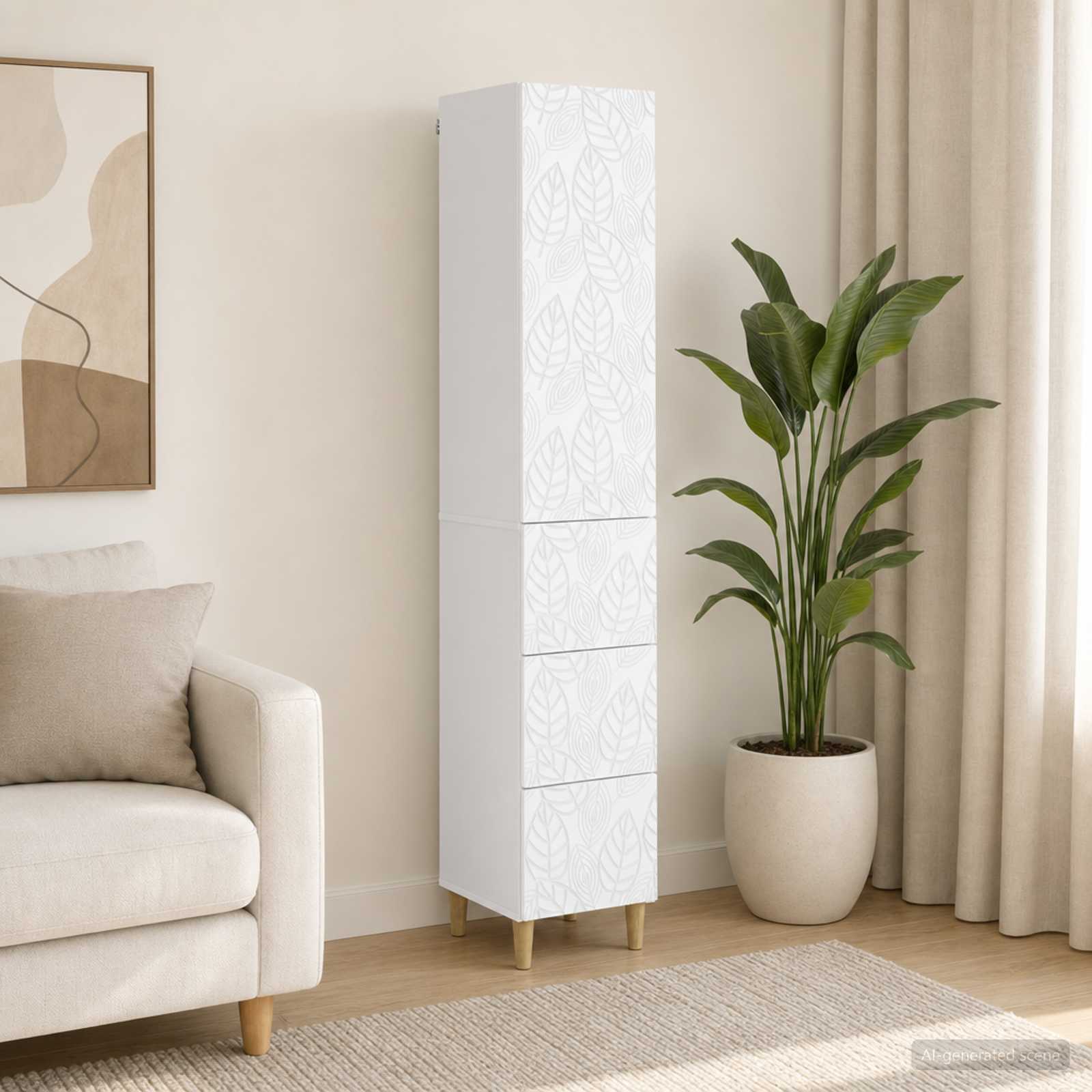 vidaXL Kaappisarja 2 kpl 33 x 34,5 x 90 cm Tekninen puu valkoinen