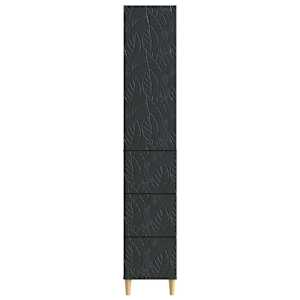 Sada skříněk 2 pcs Černá 33 x 34,5 x 90 cm Kompozitní dřevo - obrázek 4