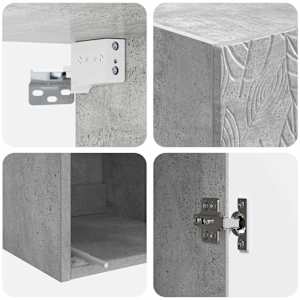 Sada skříněk 2 pcs Betonově šedá 33 x 34,5 x 90 cm - obrázek 7
