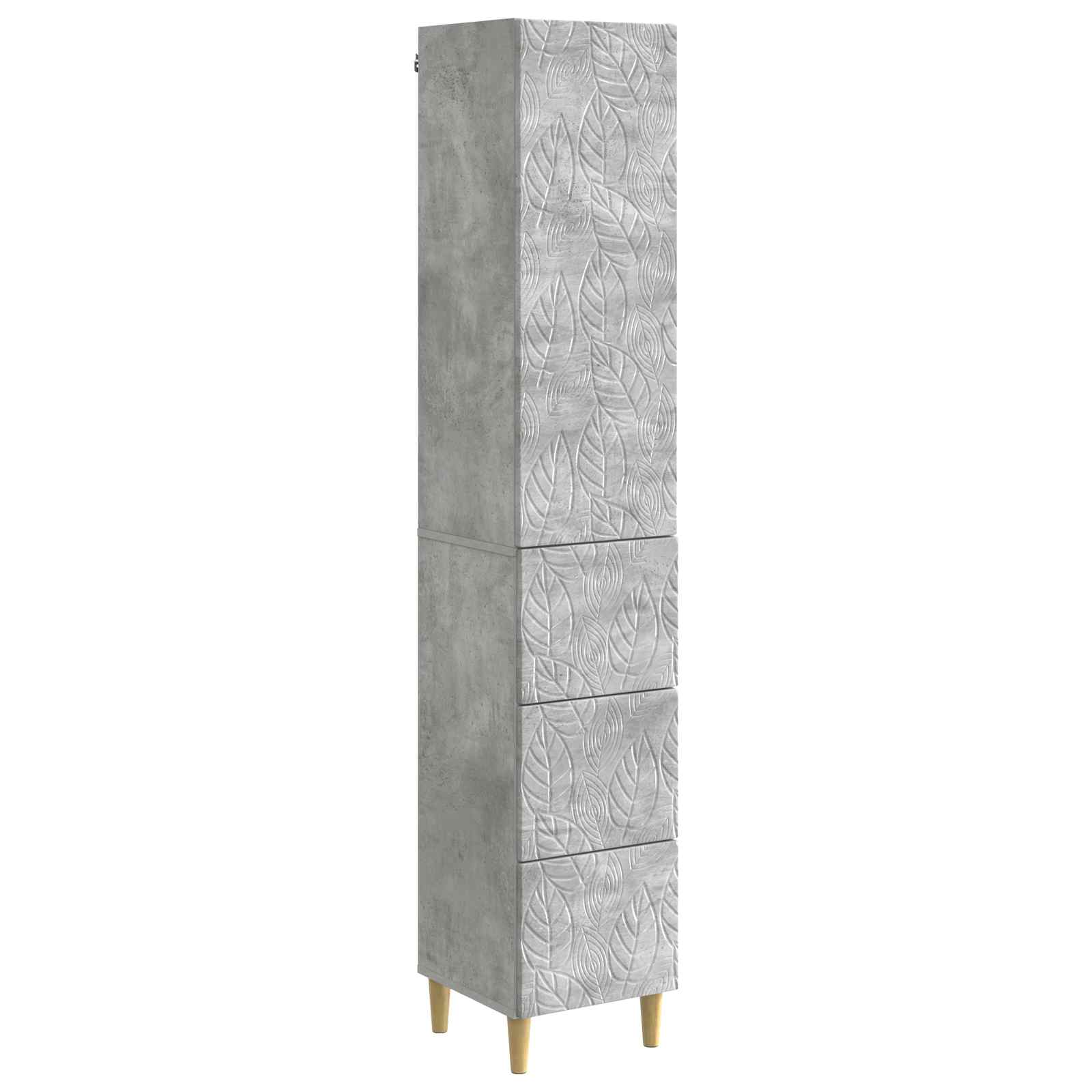 Σέτ Ντουλαπιών 2 pcs Γκρι Σκυροδέματος 33 x 34,5 x 90 εκ