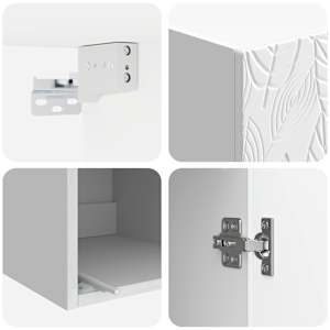 Sada skříněk 2 pcs Bílá s vysokým leskem 33 x 34,5 x 90 cm - obrázek 7
