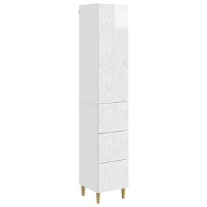Sada skříněk 2 pcs Bílá s vysokým leskem 33 x 34,5 x 90 cm - obrázek 1