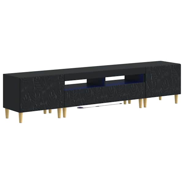 vidaXL 5-osaline LED TV kapp Must Tehispuit