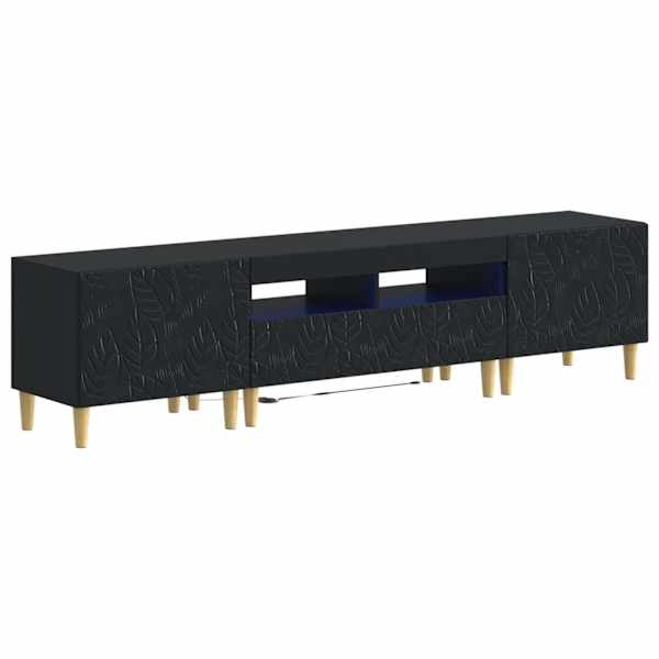 vidaXL 5-osaline LED TV kapp Must Tehispuit