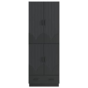 Sada skříněk 2 pcs Černá Kompozitní dřevo - obrázek 4