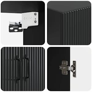 Sada skříněk 2 pcs Černá Kompozitní dřevo - obrázek 7