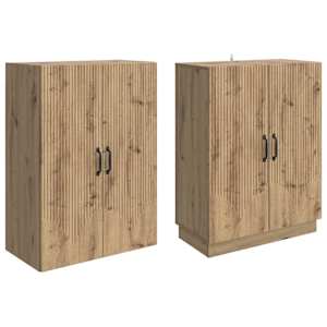 Sada skříněk 2 pcs Dub artisan Kompozitní dřevo - obrázek 3