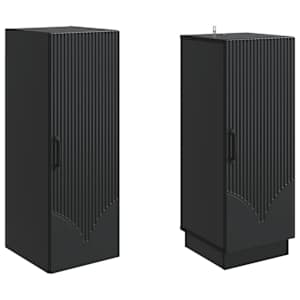 Sada skříněk 2 pcs Černá Kompozitní dřevo - obrázek 3