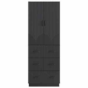 Sada skříněk 2 pcs Černá 66 x 34,5 x 87 cm Kompozitní dřevo - obrázek 4