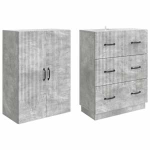 Sada skříněk 2 pcs Betonově šedá 66 x 34,5 x 87 cm - obrázek 3