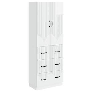 Sada skříněk 2 pcs Bílá s vysokým leskem 66 x 34,5 x 87 cm - obrázek 1