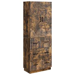 vidaXL Kapi Komplekt 2 tk 66 x 34,5 x 87 cm Tehispuit Suitsutatud tamm