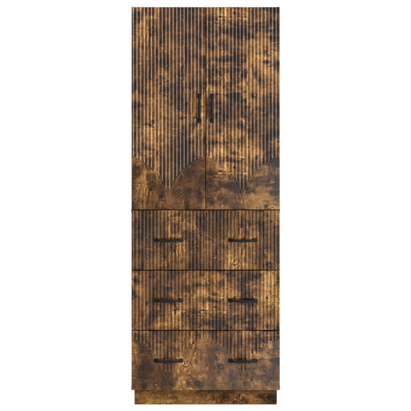 Kaappisarja 2 pcs Savutammi 66 x 34,5 x 87 cm Tekninen puu - Image 4