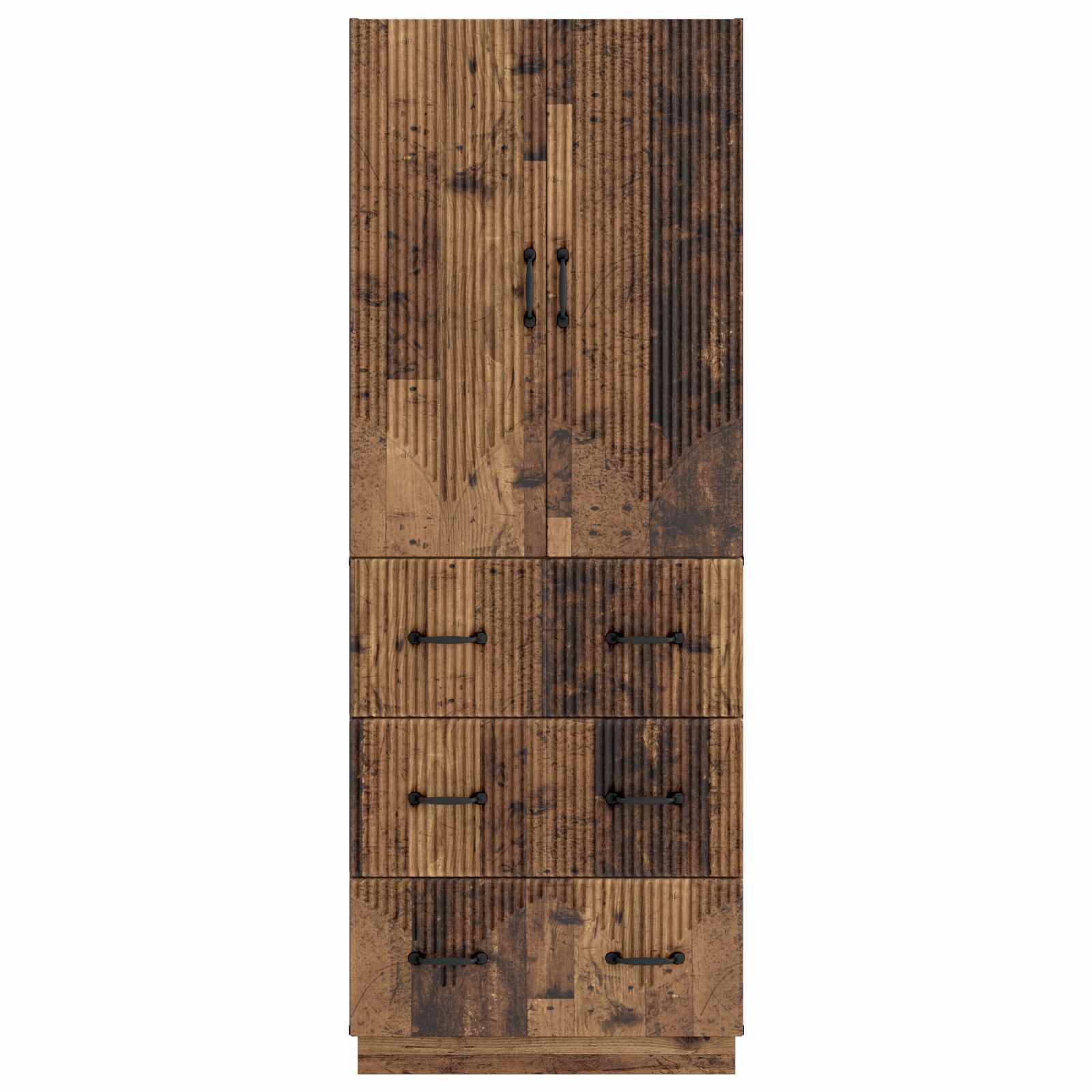 Kaappisarja 2 pcs Vanha puu 66 x 34,5 x 87 cm Tekninen puu - Image 4