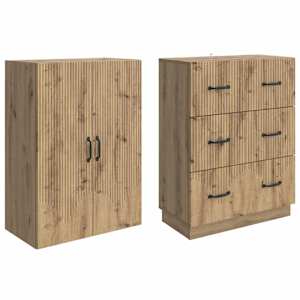 Sada skříněk 2 pcs Dub artisan 66 x 34,5 x 87 cm - obrázek 3