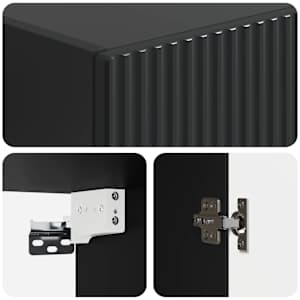 Sada skříněk 2 pcs Černá 33 x 34,5 x 87 cm Kompozitní dřevo - obrázek 7