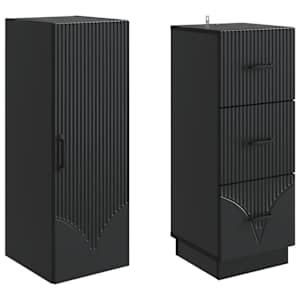 Sada skříněk 2 pcs Černá 33 x 34,5 x 87 cm Kompozitní dřevo - obrázek 3