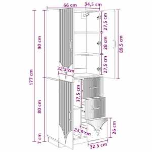 Sada skříněk 2 pcs Betonově šedá Kompozitní dřevo - obrázek 8