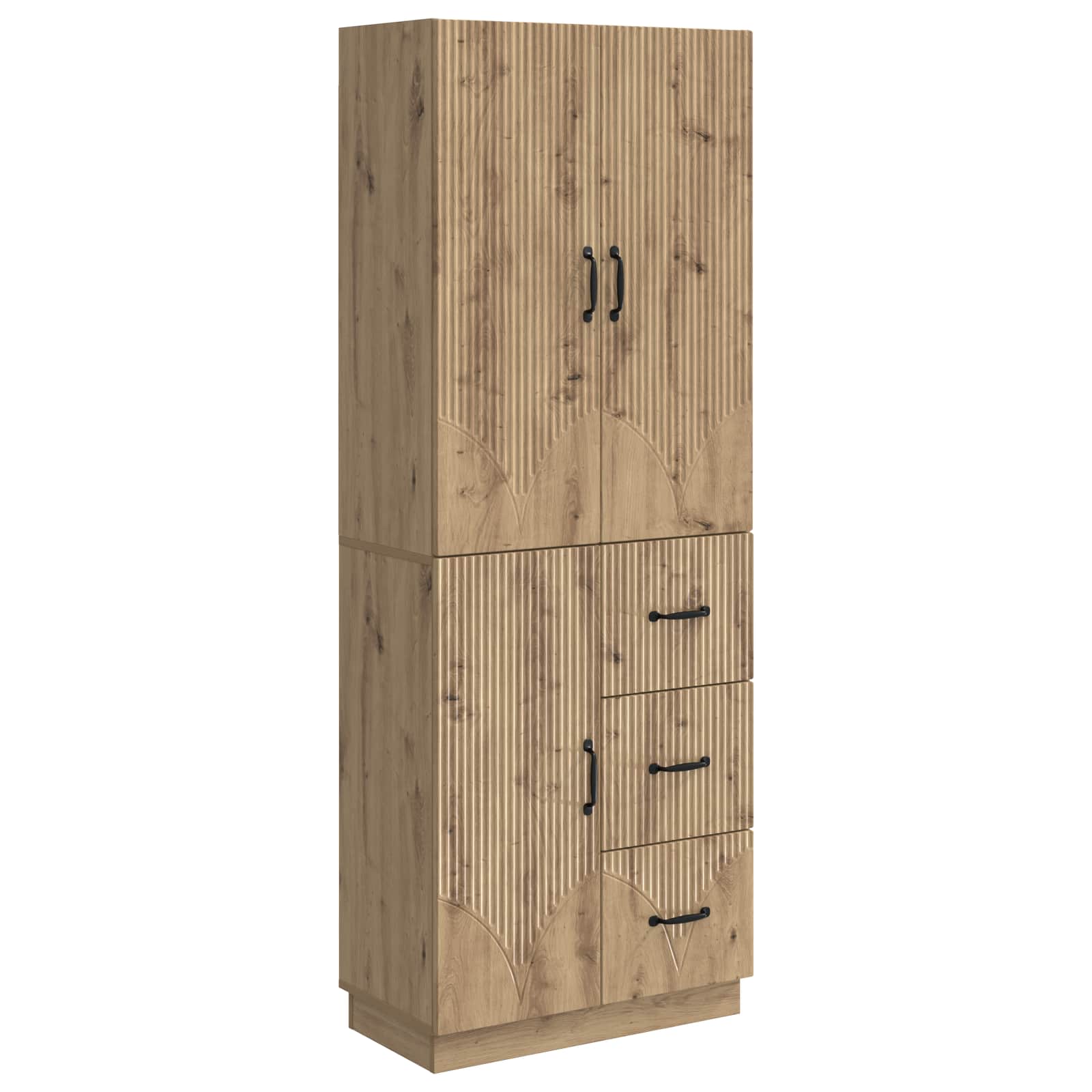 vidaXL Schrankset 2 pcs Artisan-Eiche Holzwerkstoff