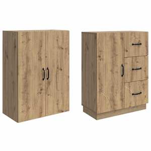 Sada skříněk 2 pcs Dub artisan Kompozitní dřevo - obrázek 3