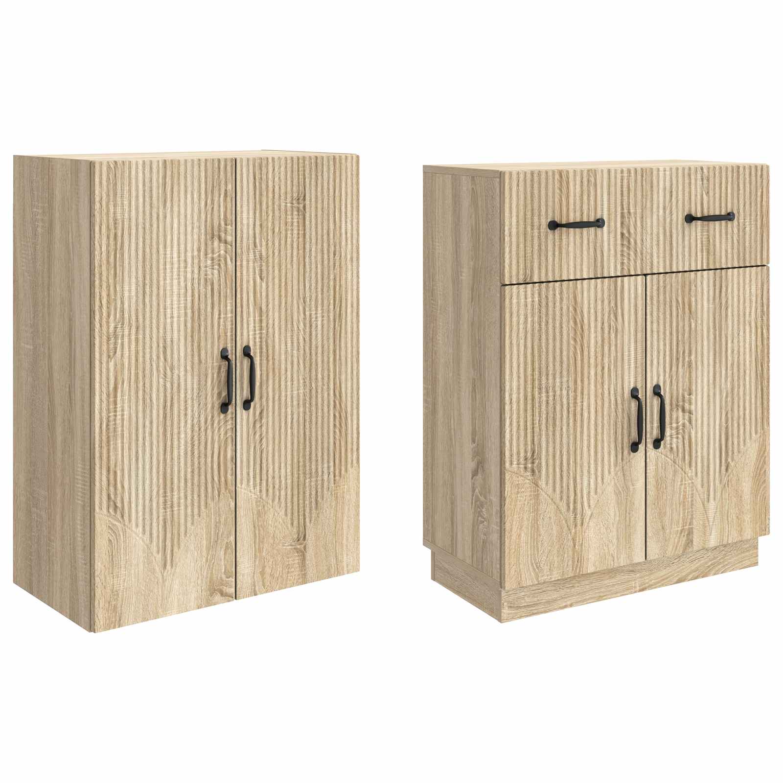 Комплект шкафове 2 pcs Дъб сонома Инженерна дървесина – изображение 3