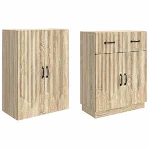 Sada skříněk 2 pcs Dub sonoma Kompozitní dřevo - obrázek 3