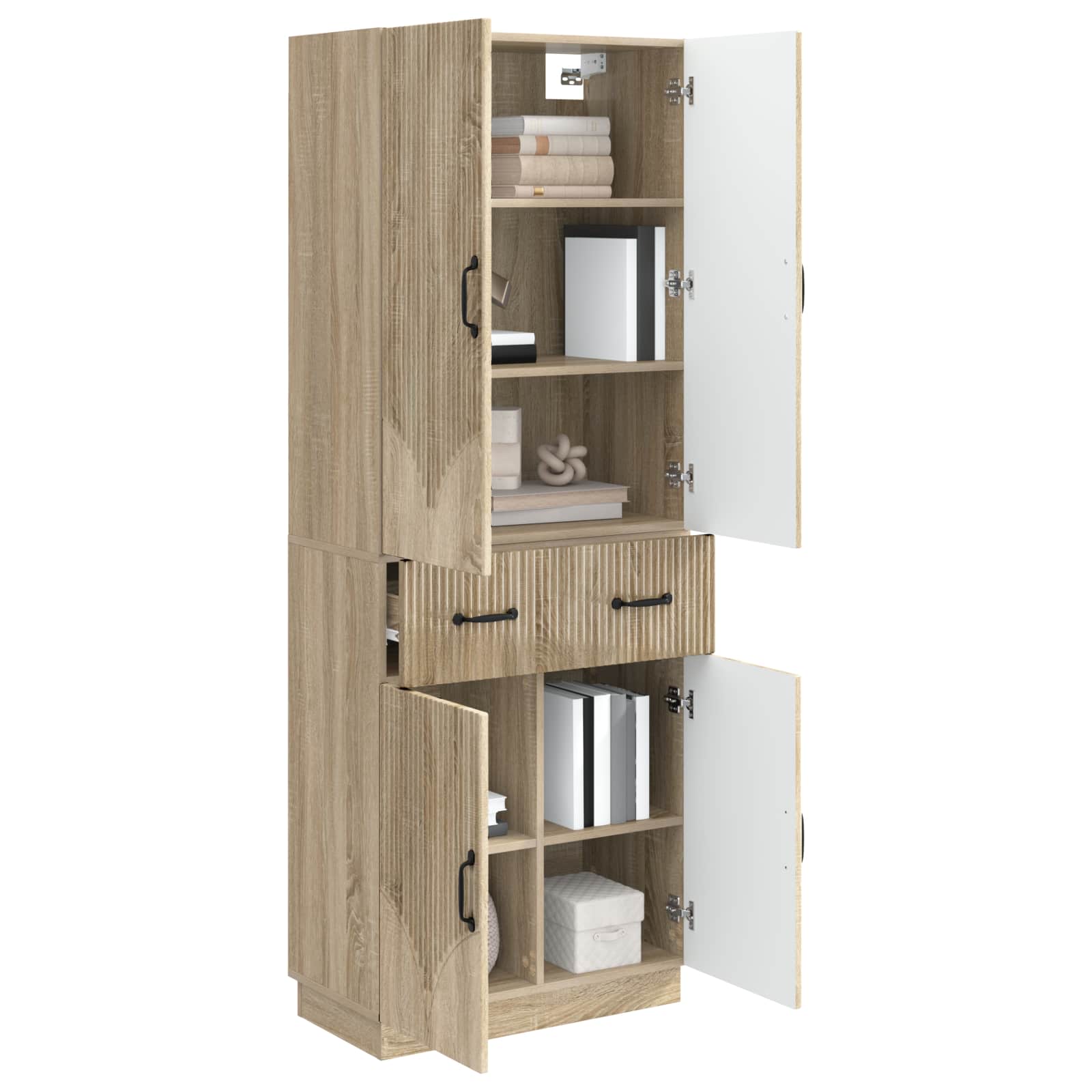 Комплект шкафове 2 pcs Дъб сонома Инженерна дървесина – изображение 2