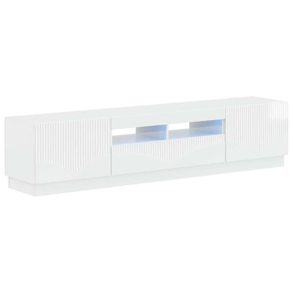 vidaXL 5-osaline LED TV kapp K&otilde;rgl&auml;ikega valge Tehispuit