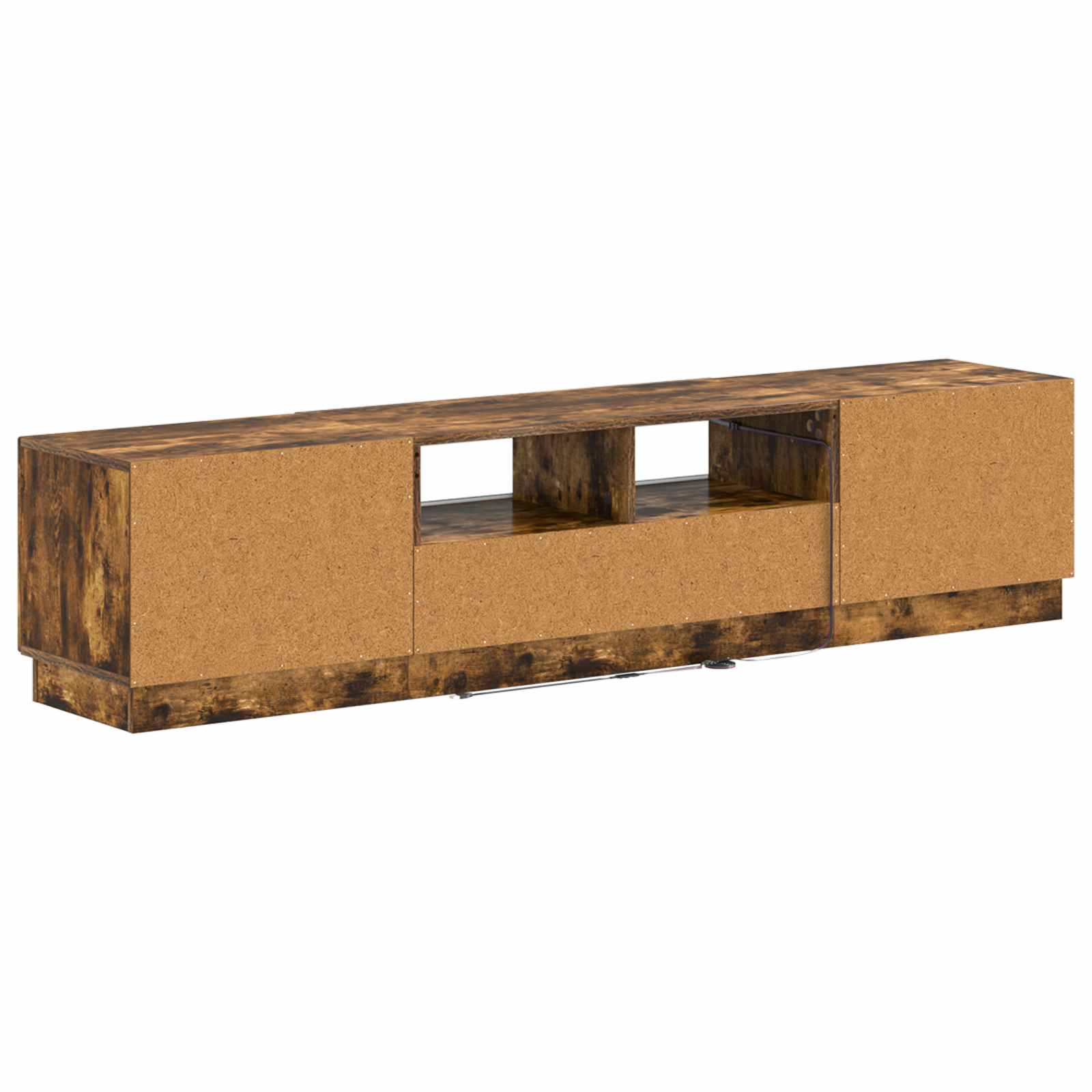 3-osainen LED-TV-kaappi HOORN 3 kpl Savutammi Tekninen puu - Image 6