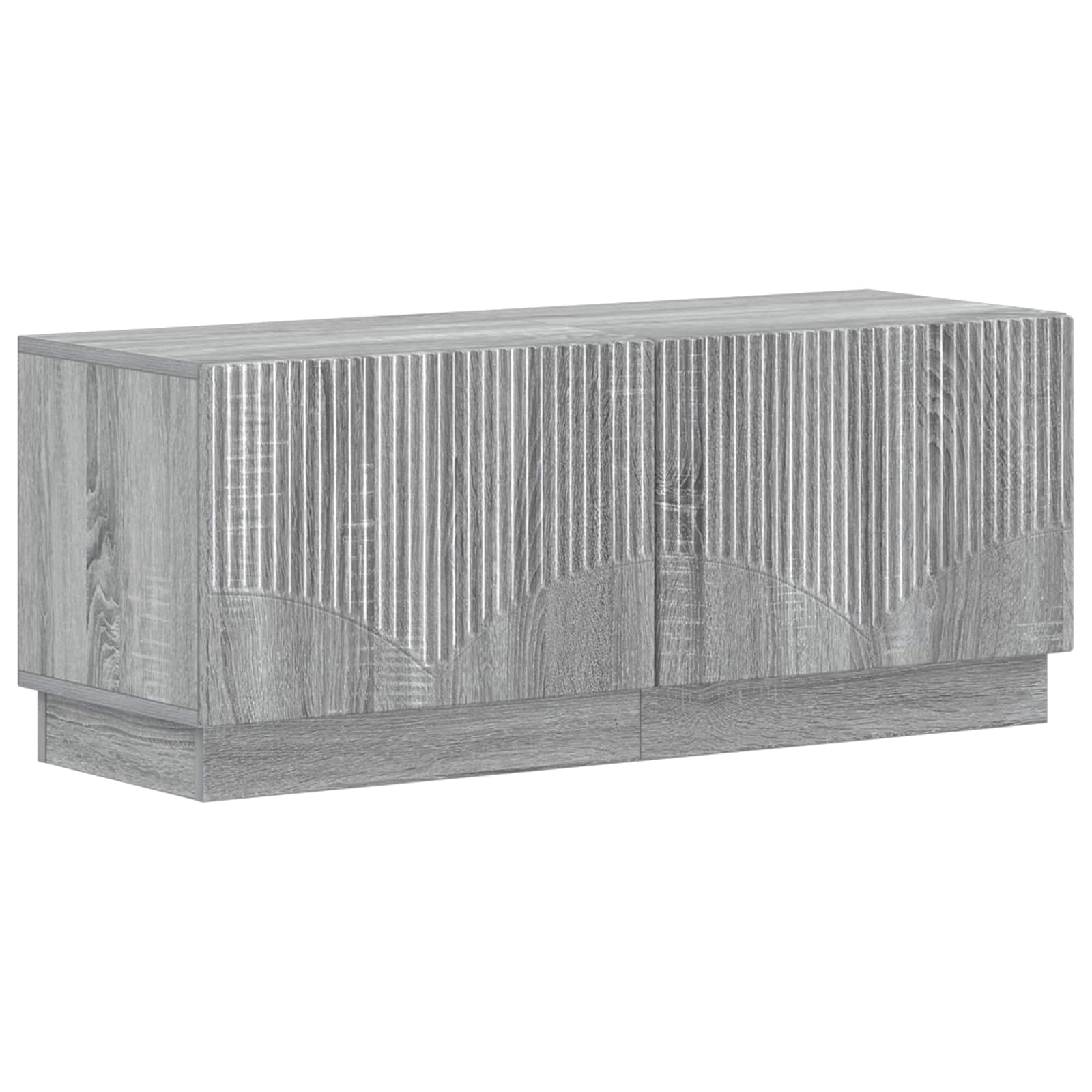 3-osainen LED-TV-kaappi HOORN 3 kpl Harmaa Sonoma Tekninen puu - Image 4