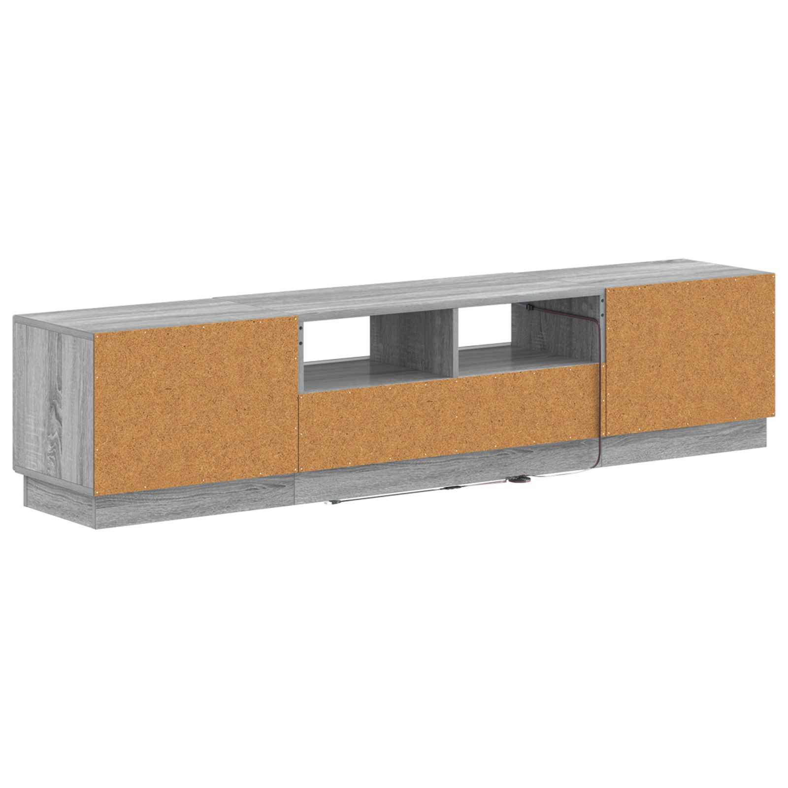 3-osainen LED-TV-kaappi HOORN 3 kpl Harmaa Sonoma Tekninen puu - Image 6