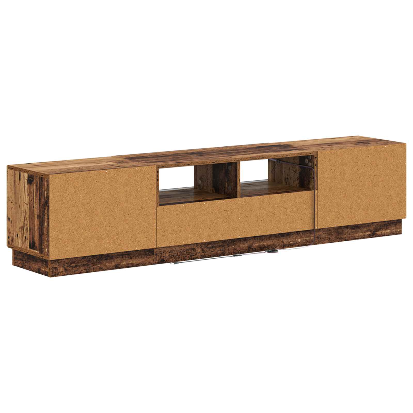 3-osainen LED-TV-kaappi HOORN 3 kpl Vanha puu Tekninen puu - Image 6